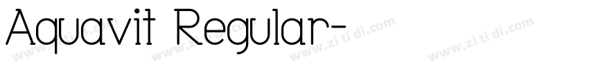 Aquavit Regular字体转换